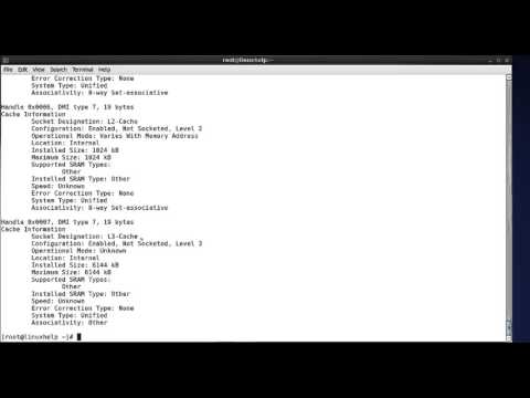 How to view the hardware details using dmidecode command