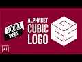 How to design alphabet cubic logo in adobe illustrator cc  creative design  emtode vlogs  003