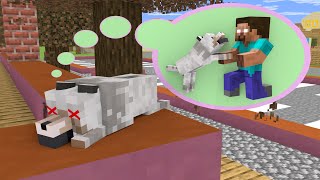 Monster School : The Dog Waits For The Owner Until He Dies - Minecraft Animation