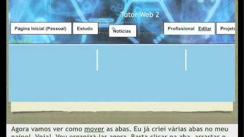 Screen 11 - Como organizar abas em suas paginas no netvibes