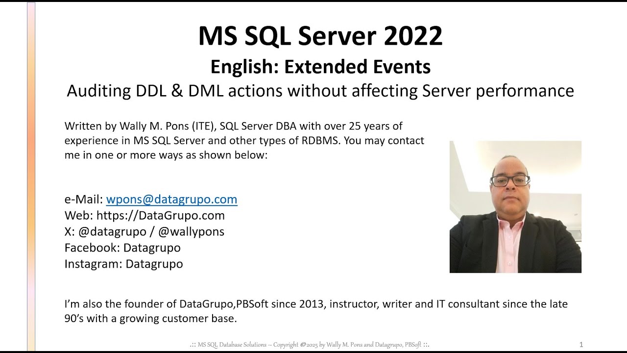 MS SQL Server :: English: Extended Events - Auditing DDL & DML actions ...