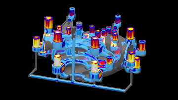 Magma Flow Simulation - Fraction Liquid 1