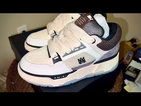 スニーカー AMIRI Ma-1 Sneakers - Amiri - Leather - Beige AMIRI White & Beige MA-1 Sneakers Amiri
