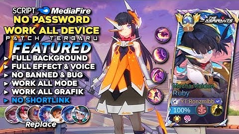Script Skin Ruby Aspirant Mecha Maiden No Password | Full Effect Voice - Patch Terbaru Mobile Legend