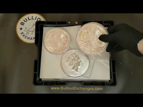 2021 Great Britain 10 oz Silver Royal Arms Coin Unboxing at Bullion Exchanges