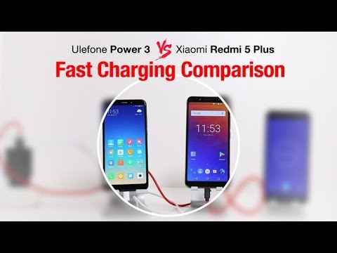 Ulefone Power 3 vs Xiaomi Redmi 5 Plus Fast Charging Comparison