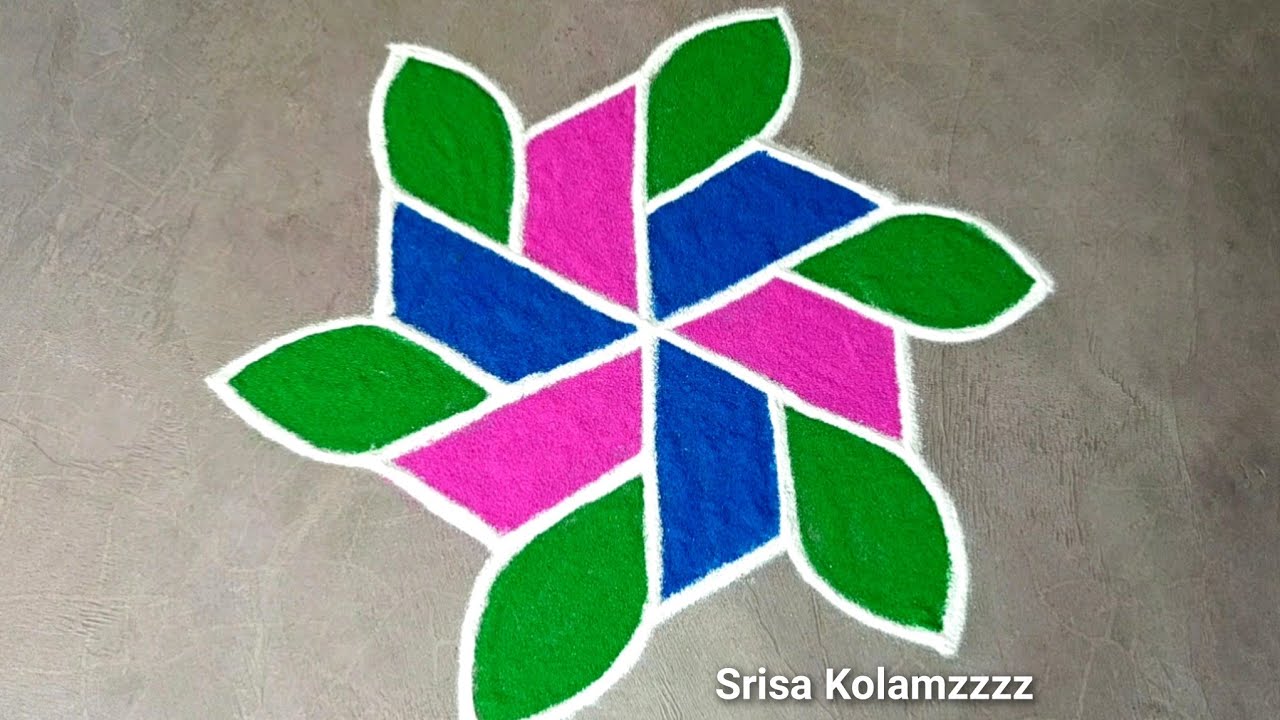 Thai Poosam Special Easy Flower Rangoli