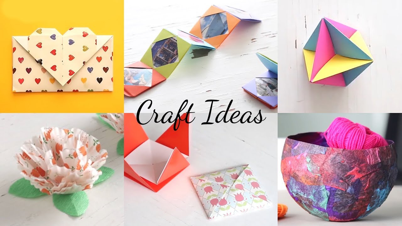 6 Easy Craft Ideas | Handmade | Paper Crafts - Youtube