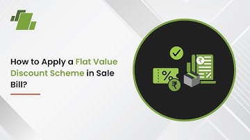 How to Apply a Flat Value Discount scheme in Sale Bill ?
