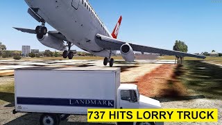 Indian Airlines 737-200 crashes into a lorry truck - Flight 491