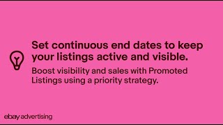 eBay Advertising Quick Tips Continuous End Dates