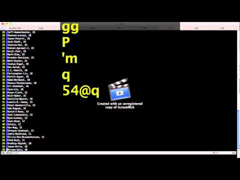 Vim macro: reorder sorted list