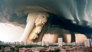 Китай разбит! Огромный торнадо сносит дома, люди в панике разбегаются, Тунляо