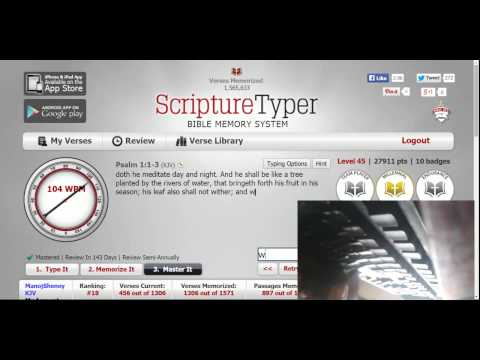 Psalm 1 - Memorizing Scriptures Using Scripture Typer Application