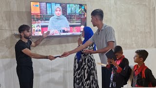 🌟📺The new TV arrived, and Mohammad and Abolfazl mounted it on the wall.😍
