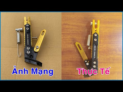 Mở Hộp Review Chân Chống Xe Tăng Giảm Chiều Cao Bằng Nhôm Nguyên Khối CNC-Ten Ten