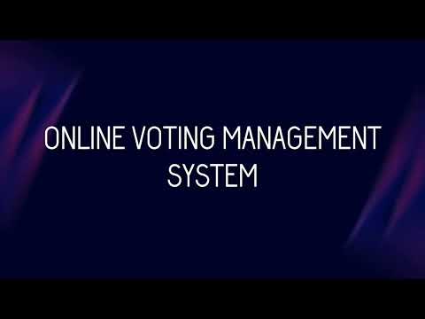 Online Voting Management System using Django Python Framework