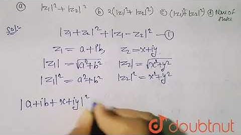For any two complex numbers z_(1),z_(2) the values of |z_(1)+z_(2)|^(2)+|z_(1)-z_(2)|^(2), is  |...