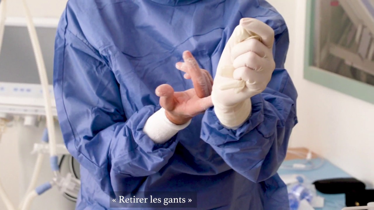 Tuto: Modalités de déshabillage pour prise en charge d’un patient COVID+  (Cas de surblouse)