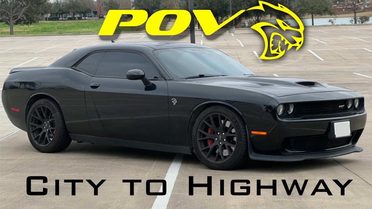 HELLCAT POV: ASMR Drive From City To Highway | A Dodge Challenger Manual 6 Speed (4K)