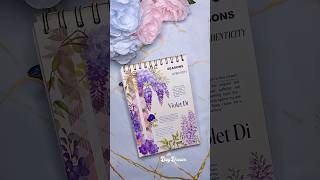 ASMR💜💜Wisteria flowers spread journal #shorts #scrapbooking #DayDream