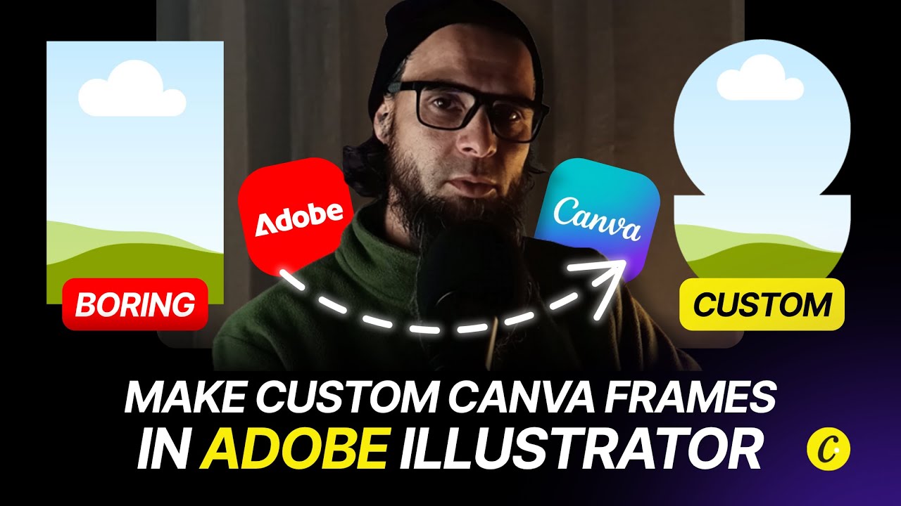 How to create custom frames for Canva using Adobe Illustrator - YouTube