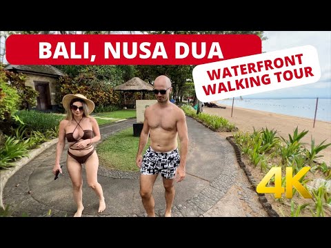 🇮🇩 BALI Nusa Dua INDONESIA Beach walk | 4K Virtual Walking Tour Bali 2023 | Bali Travel Vlog