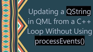 Updating a QString in QML from a C++ Loop Without Using processEvents()
