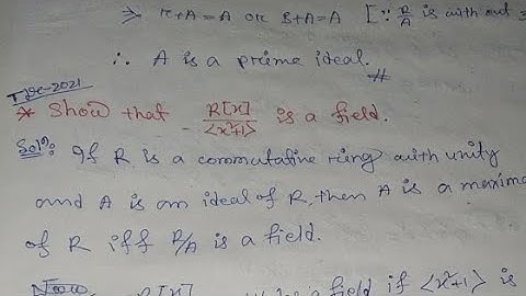 Ring Theory Question paper 2021 & 2022 Solve || Maths BSc 4th Sem || Guwahati university
