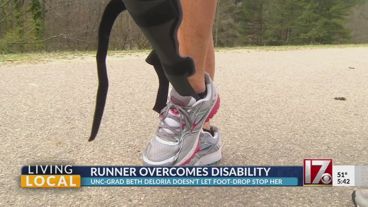 UNC grad doesn't let foot-drop slow her down
