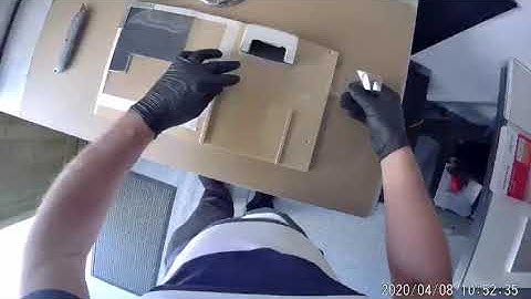 Face Shield cutting and fitting. Euro Frame Covid 19 Coronavirus.