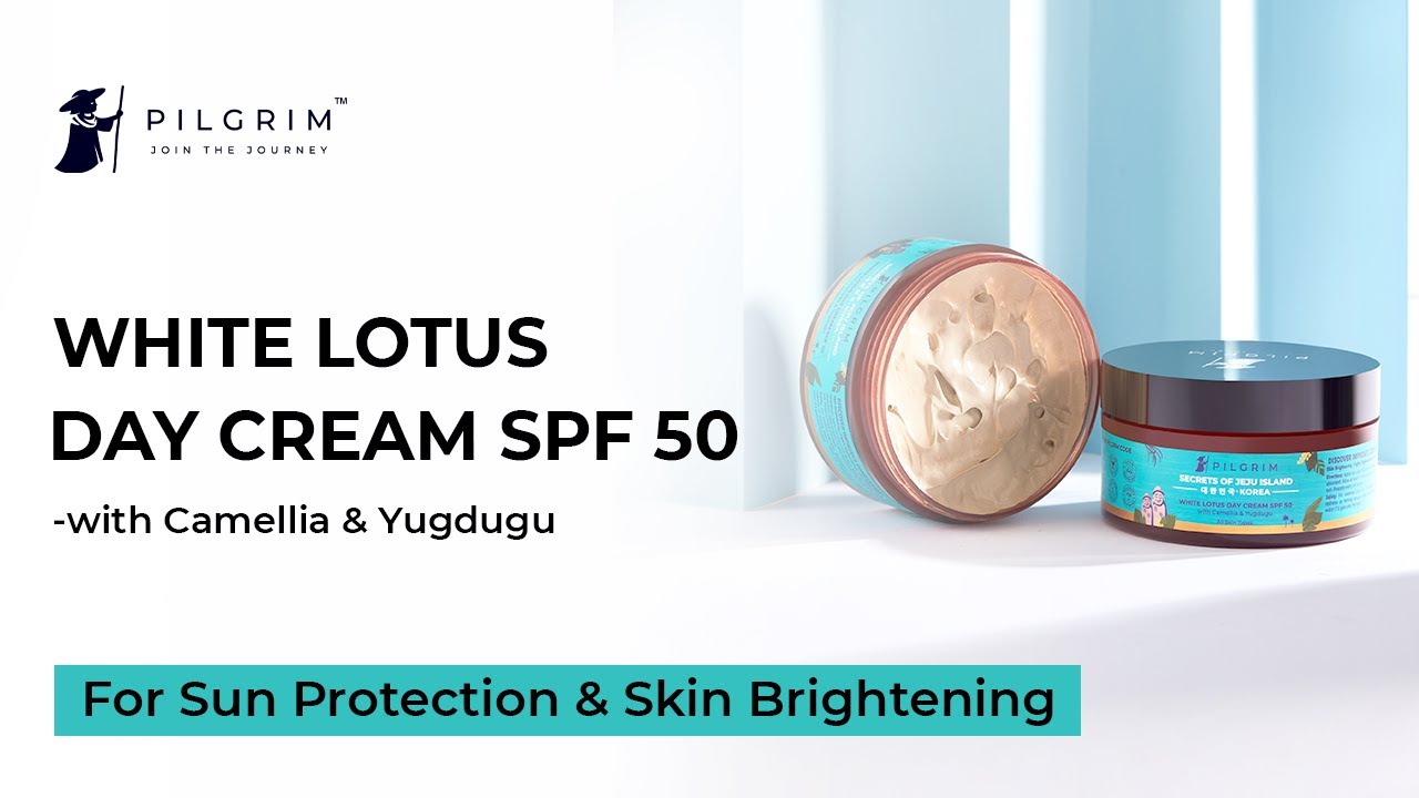 PILGRIM WHITE LOTUS DAY CREAM SPF 50 For Sun Protection! Secrets of