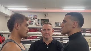 JUSTIS HUNI AND KIKI LEUTELE FACEOFF HERE IN QUEENSLAND