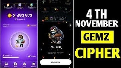 Gemz Daily Cipher & Combo 4 November | Gemz Daily Code | Gemz Daily Combo 4 November Morse Code