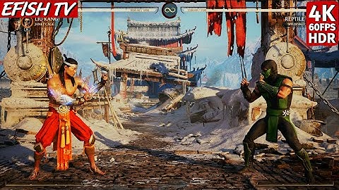 Liu Kang & Janet Cage vs UMK3 Reptile & Shujinko (Hardest AI) - Mortal Kombat 1
