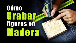 Como tallar madera | fácilmente | bien explicado ✔  Grabado de madera con Mototool