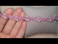 Bracelet making with bicones and pearls // Браслет из жемчуга и биконуса // Zarif bileklik yapımı //