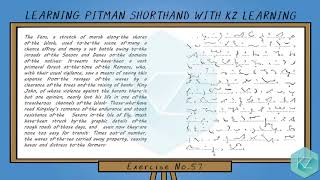 Pitman Shorthand - Exercise No.57 Dictation (85 WPM) - KZ Learning