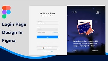 Modern Login Design In Figma Step By Step | Figma Tutorial | UI Tutorial