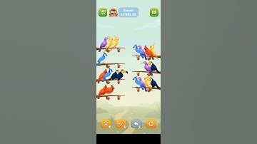 Bird Sort - Color Birds Game level #25 #shorts #games