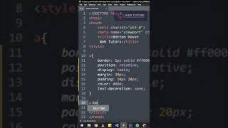 Button Slide Hover Effects in CSS Shorts | Web Tutors