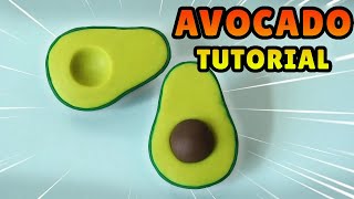🔴DIY how to make MINIATURE AVOCADO - Easy Polymer Clay, Fondant cake Tutorial
