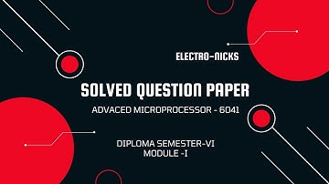 Solved Question Paper (Advanced Microprocessor  - S6, Module1)