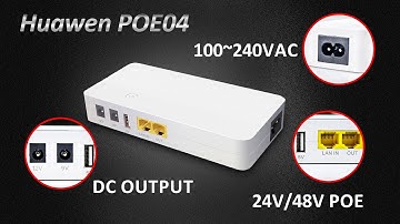 8000mAh 24V/48V POE Mini DC UPS For Camera/WIFI/Router - POE04