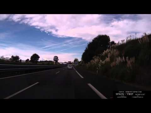 0203 - SPAIN - Trip from SANTANDER to Torrelavega - Road A-67 - Street View Car 2014 Driving through