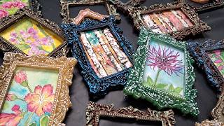 No Resin? You'll Never Guess How I Made These Mini ATC Frames for Pennies!