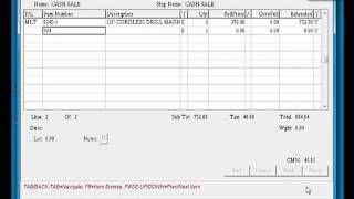 ProTrac Point of Sale Quick Entry