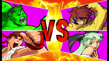 Marvel vs Capcom 1 ( Arcade ) - Hulk / Ryu Playthrough ( Aug 22, 2017 )