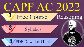 UPSC CAPF 2022: Free Reasoning Course | Balwinder Singh | BALWINDERLIVE #capf2023