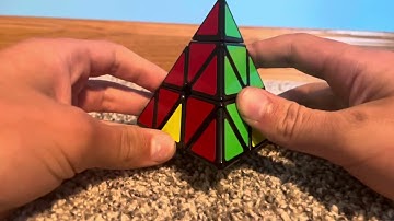 How to solve a pyraminx in 4 minutes #cubing #rubikscube #tutorial